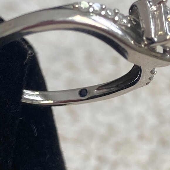 Sold 
White Gold 10k Quad Princess Cut Diamond Ring, .20 CT TW, Size 6.25 - Picture 5 of 8